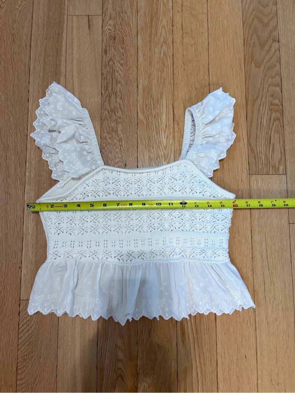 Altar'd State Cream Eyelet Ruffle Tank Top - Picture 4 of 7
